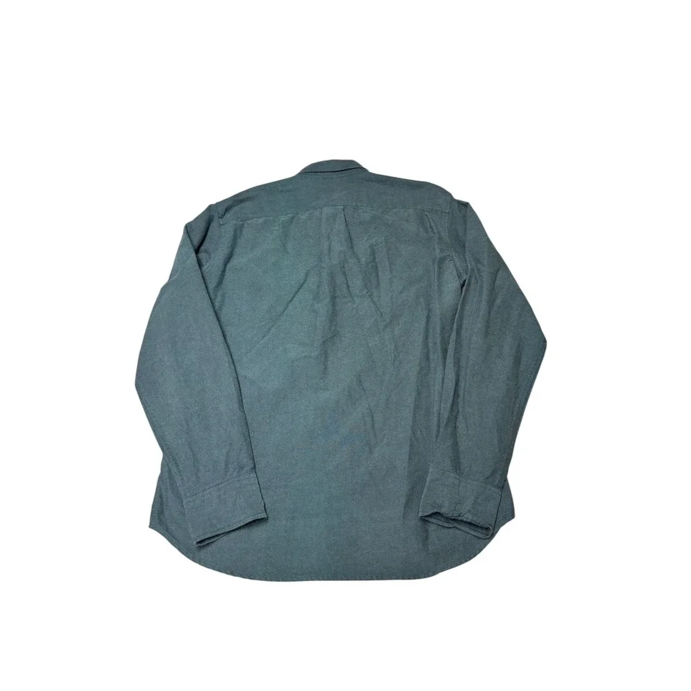 J.Crew Mens Slim Fit Oxford Shirt Green Long Sleeve Cotton B9292 Size Medium